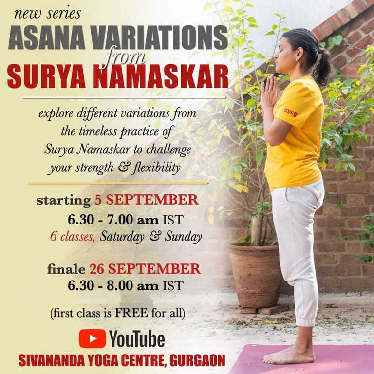Poster for the Asana Variations from Surya Namaskar series