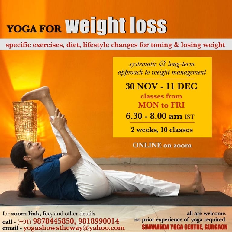 Poster for the Yoga for Weight Loss course